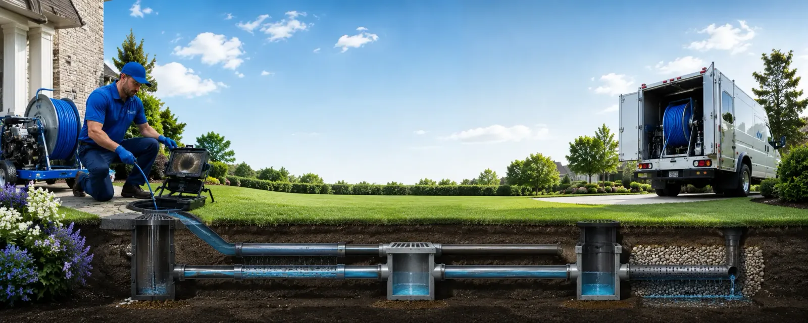 Outdoor drain cleaning information for Montville, CT